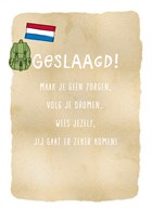 geslaagd kaart volg je dromen nederlandse vlag